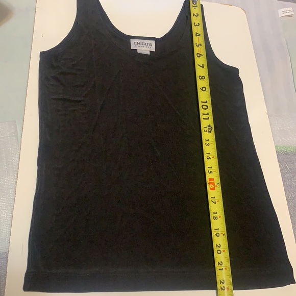 CHICO’S TRAVELERS BLACK CAMI TANK TOP NEW SZ 4 SMALL - Picture 2 of 6